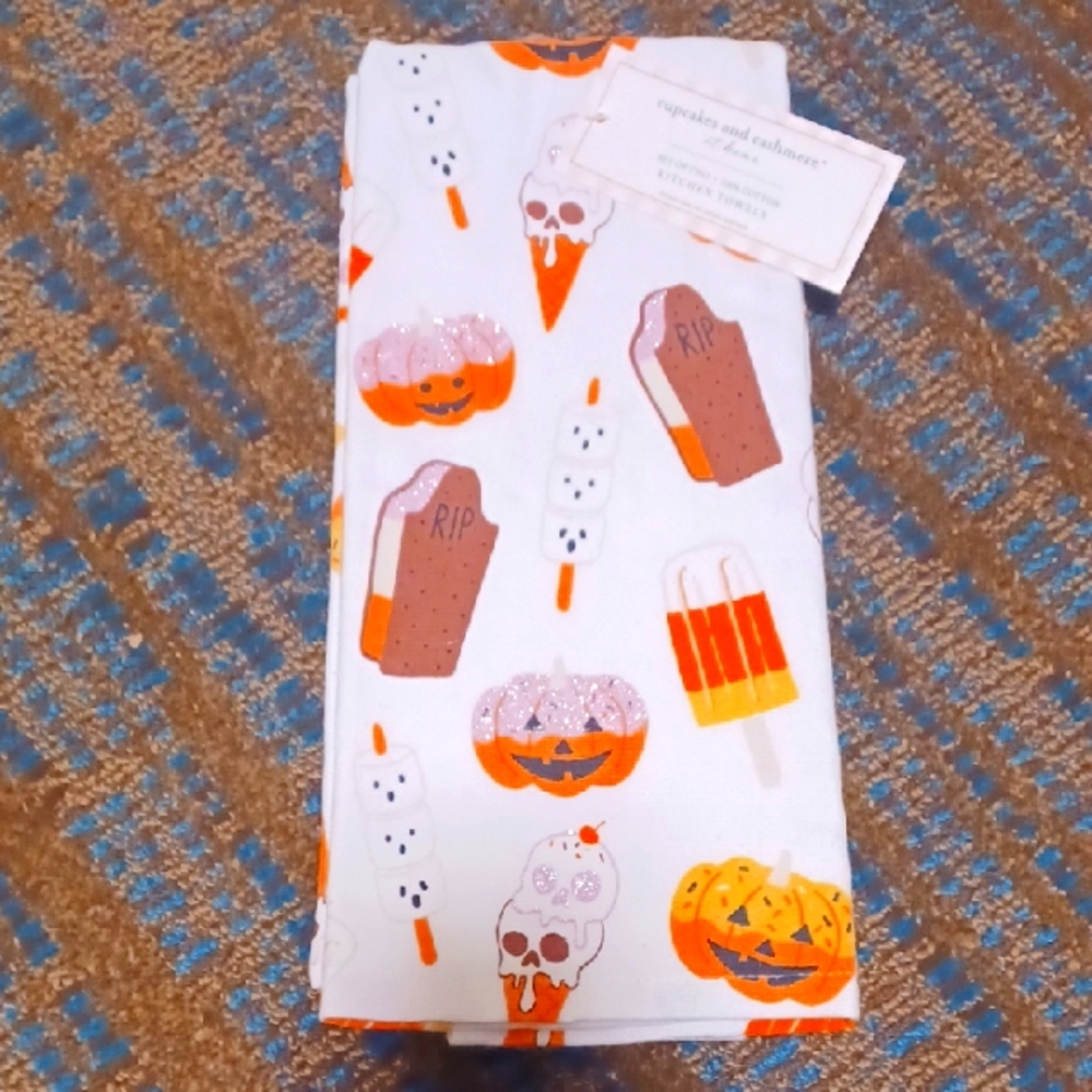Summerween Icecream Trick-Or-Treats Towel Set (2) Halloween Summer